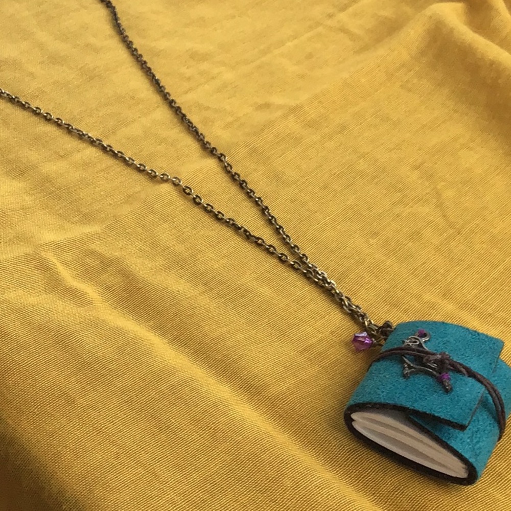 Delicate journal necklace